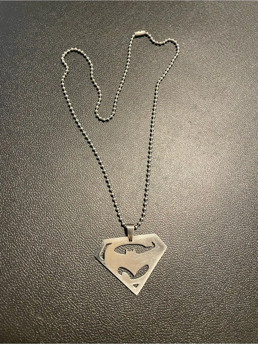 Batman VS Superman Logo Stainless Steel Superhero Pendant Necklace